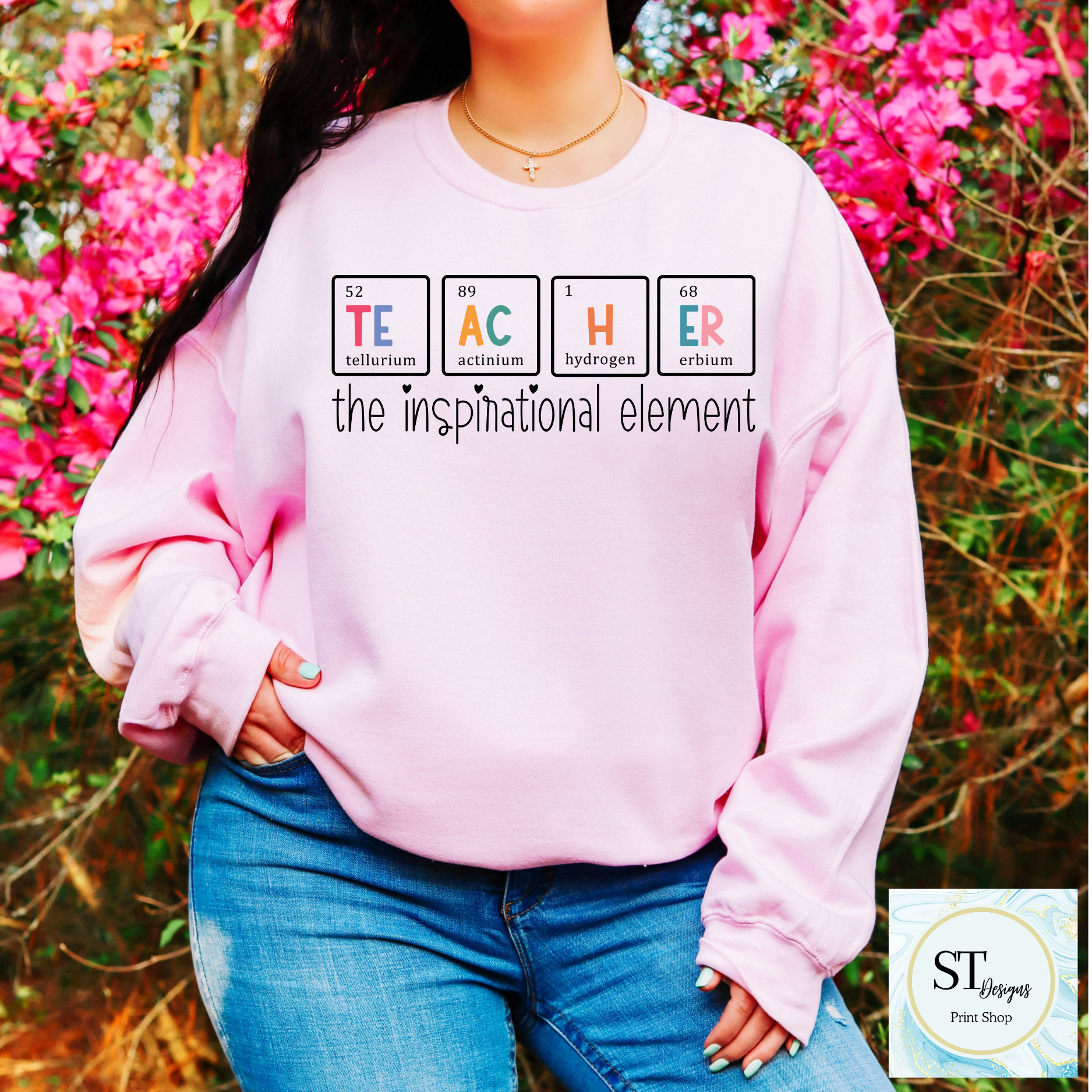 Science Teacher Crewneck Sweatshirt | Teacher Periodic Table Sweatshirt | Chemistry Teacher Gift | STEM Teacher Crewneck | Unisex S-5XL