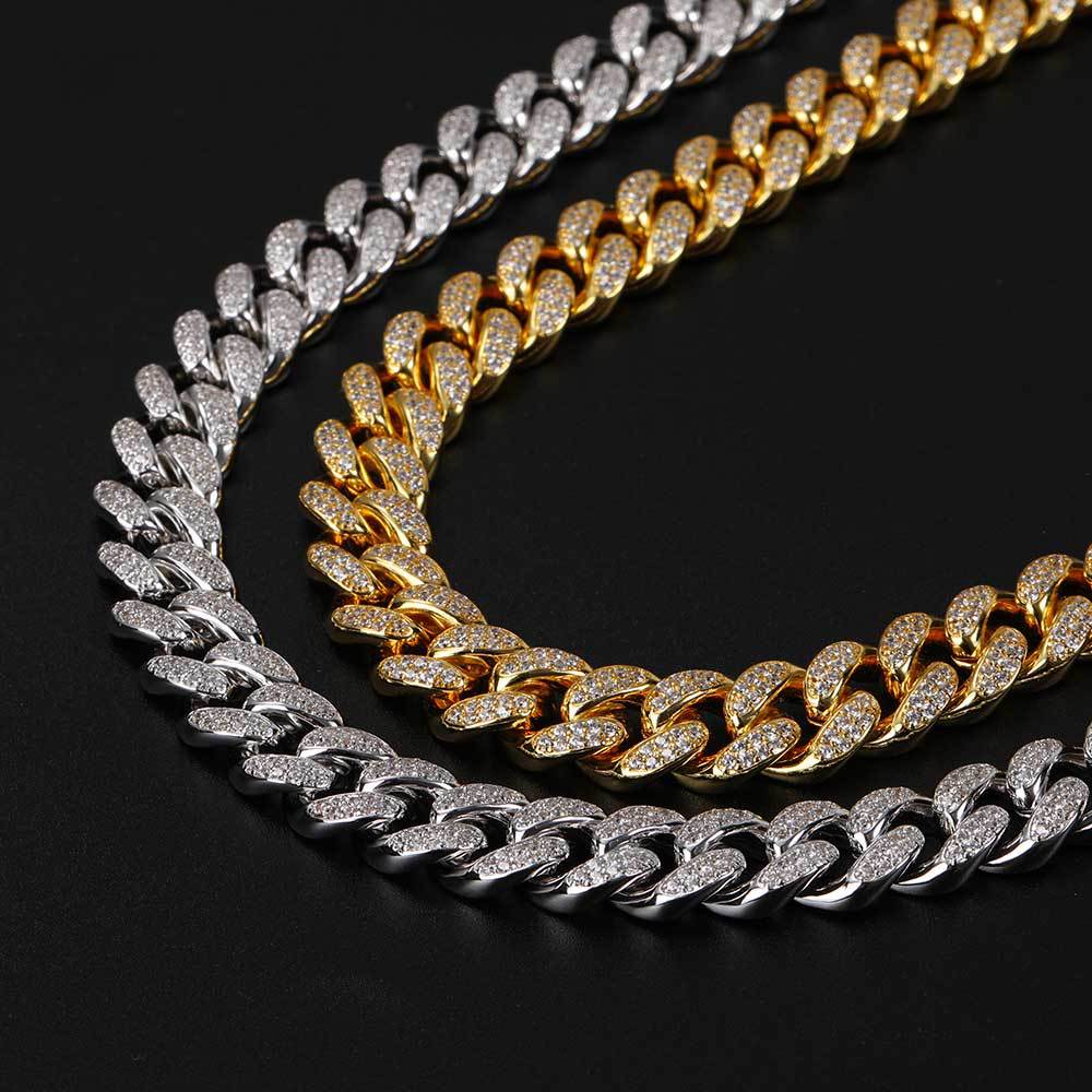 Big Starz 12mm Full Diamond Cuban Chain