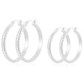 Frozen 18K Gold-Plated Hoop Earrings