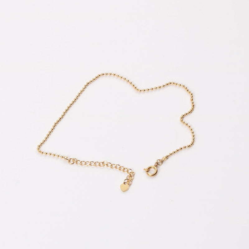 Big Starz Gold Bead Chain Anklet — 18K Gold Plated