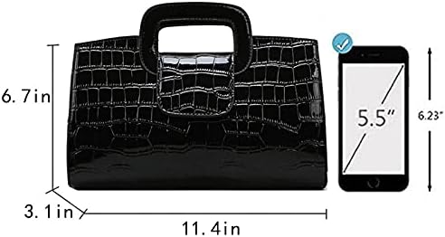 Blackout Croc Flap Tote