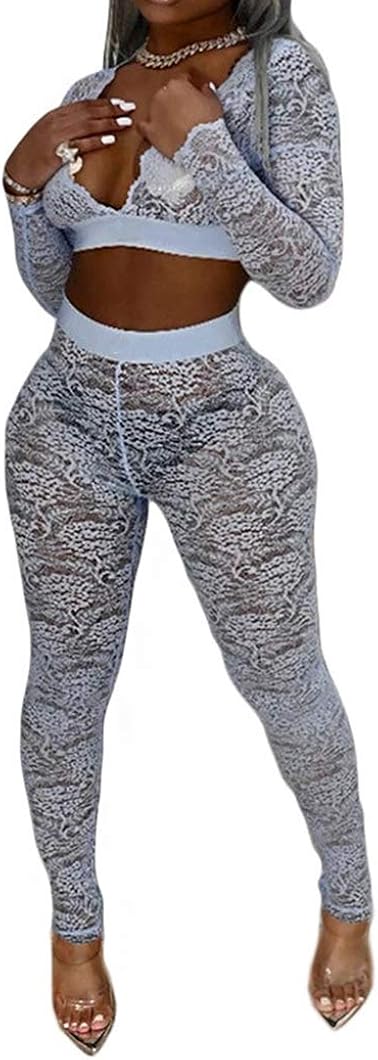 Birthday Fit Lace Two Piece Long Sleeve V — Women's