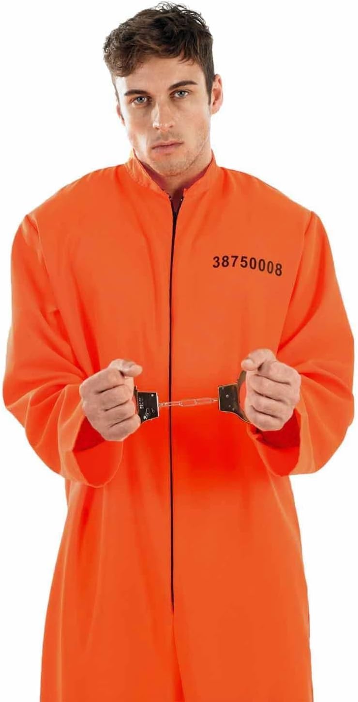 Nightcrawler Prisoner Costume Prison Jumpsuit Orange Inmate — Men's