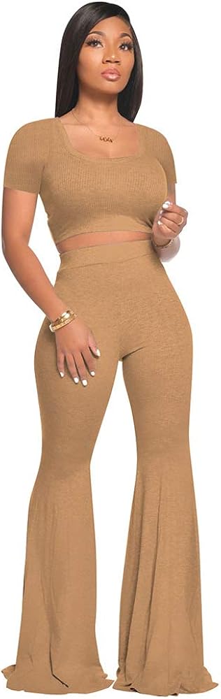 Cut From One Crop & Pant Set — High-Waist
