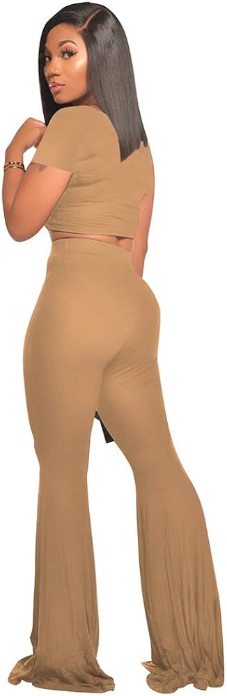 Cut From One Crop & Pant Set — High-Waist