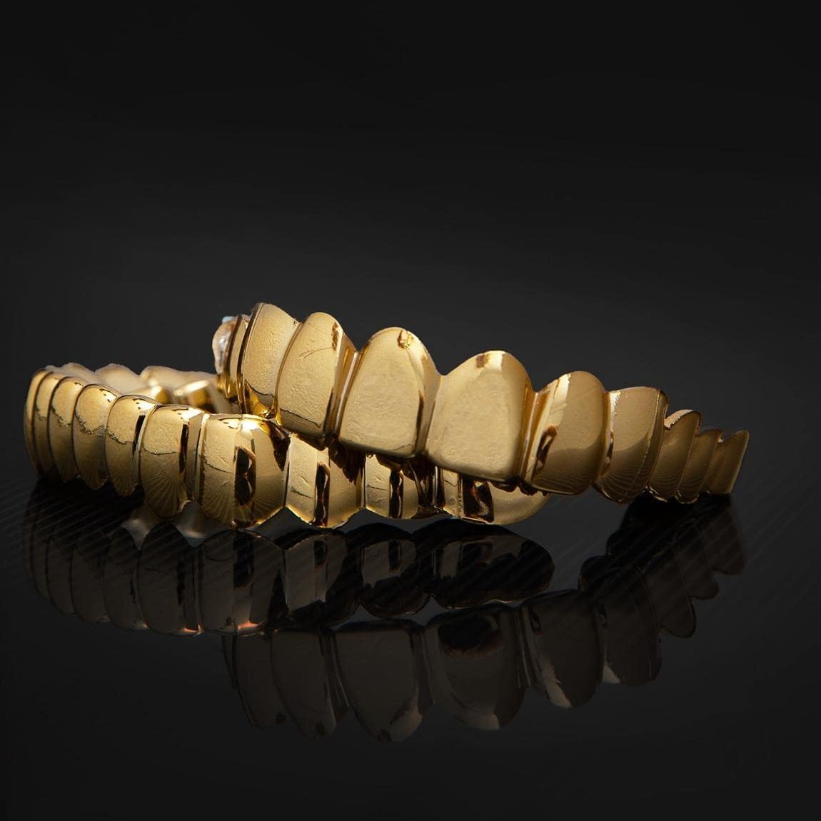 Big Starz Gold Grillz — Silicone Fit, Top & Bottom Set