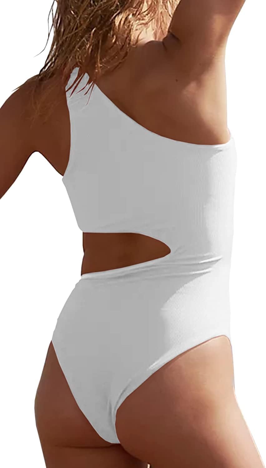 Ribbed One Shoulder Suit