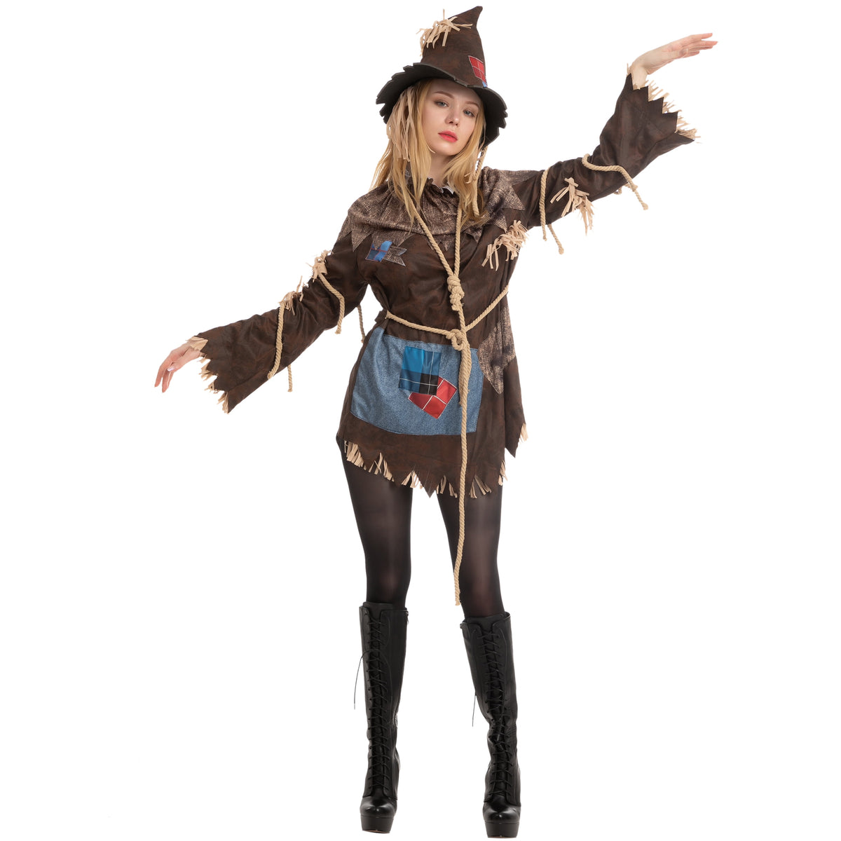 Sinner Scary Scarecrow Costume for Adult Women