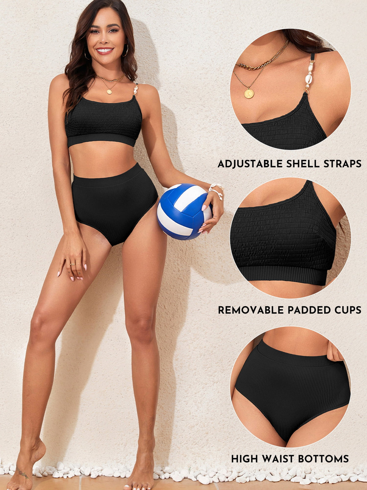 South Beach High Waisted Bikini Sets Two Piece — Women's