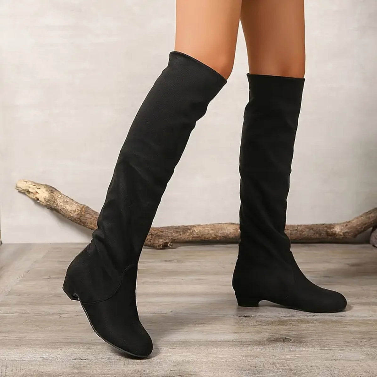 Heel Game Over The Knee Boots Low Heel — Women's