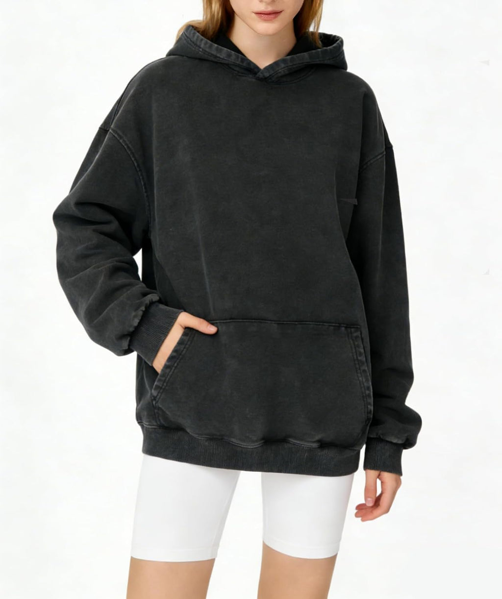 Washed Men Hoodie Oversized Acid Wash Unisex