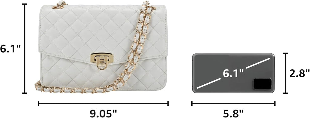 Bag Talk Quilted Shoulder Bag Medium Flap Crossbody — Women's