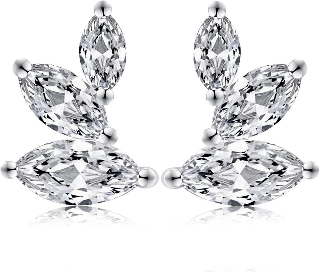 Big Starz Marquise Moissanite Stud Earrings — 18K Gold Plated, 925 Silver
