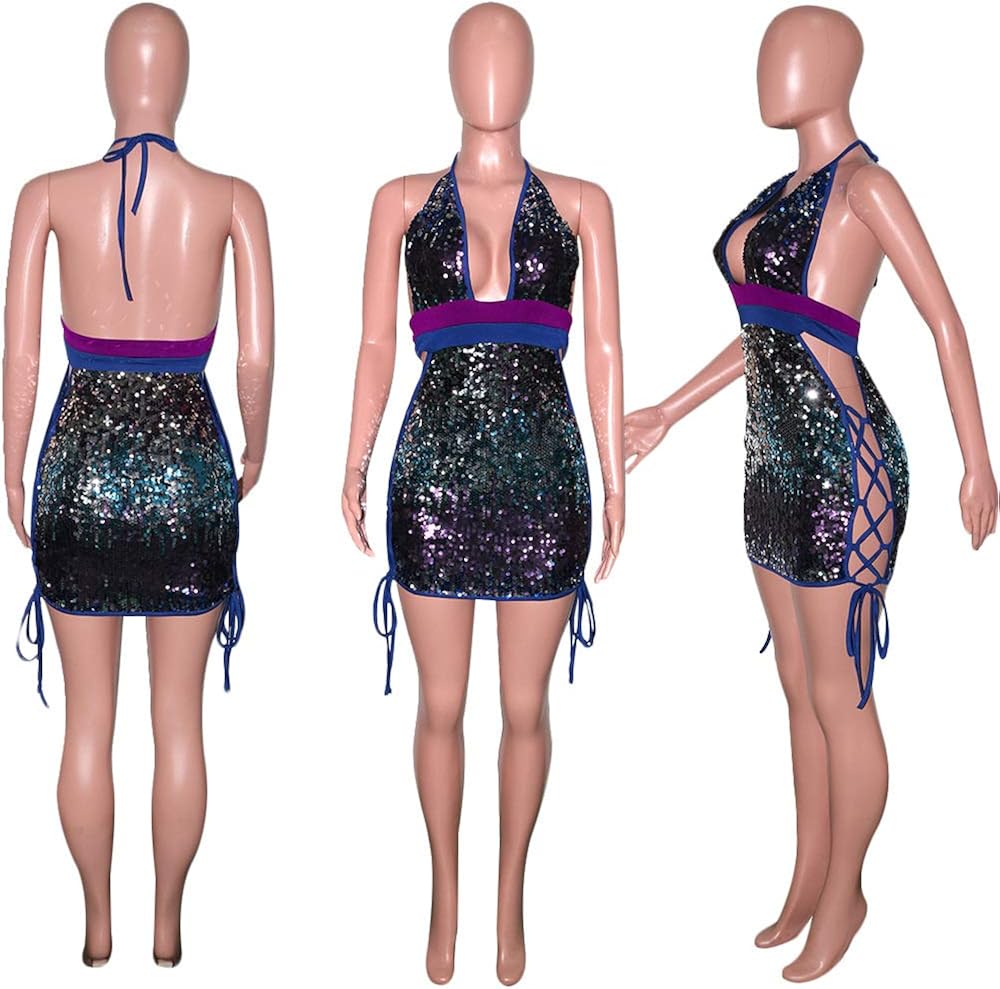 Sequin Halter Mini