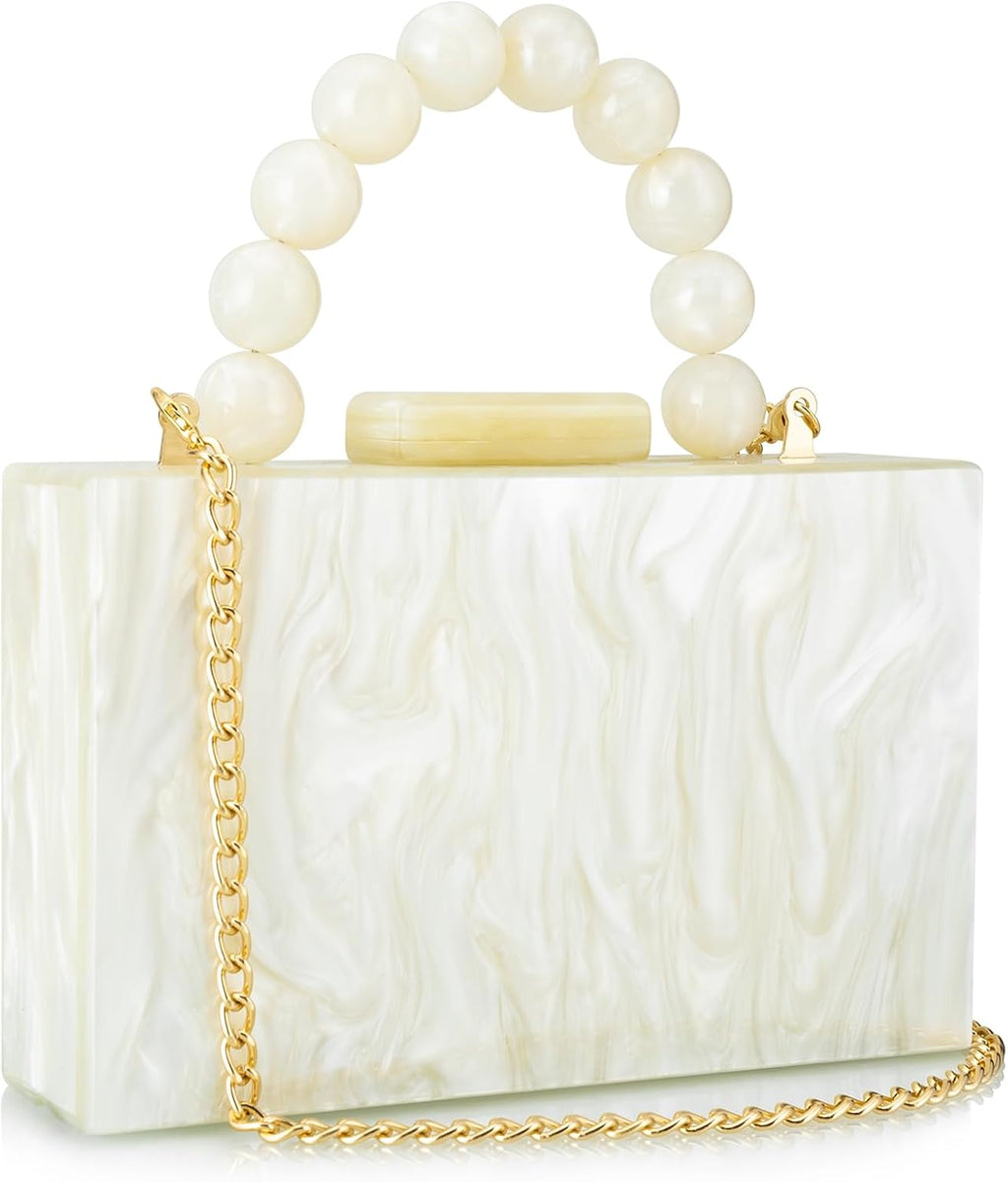 Uptown Acrylic Purses Evening Clutch Bag Marbling — Women's
