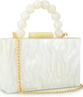 Uptown Acrylic Purses Evening Clutch Bag Marbling — Women's