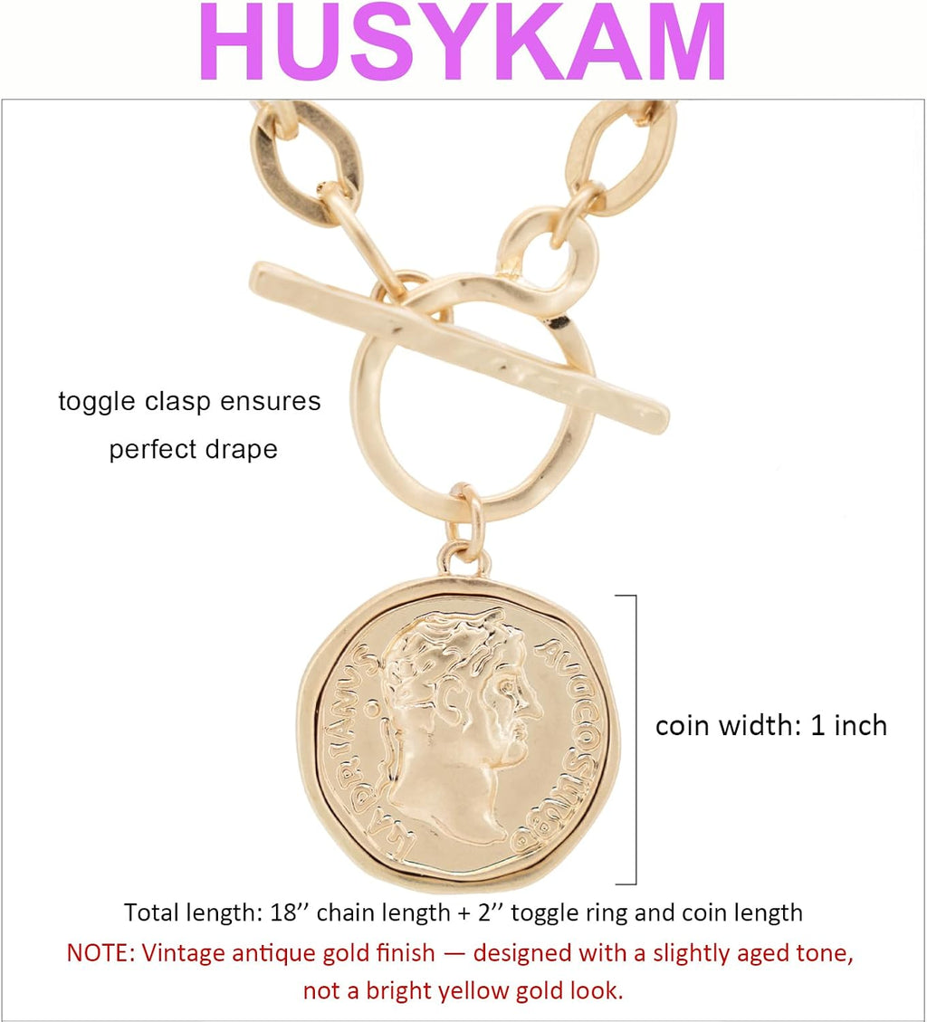 Prong 18K Gold-Plated Pendant — Chunky