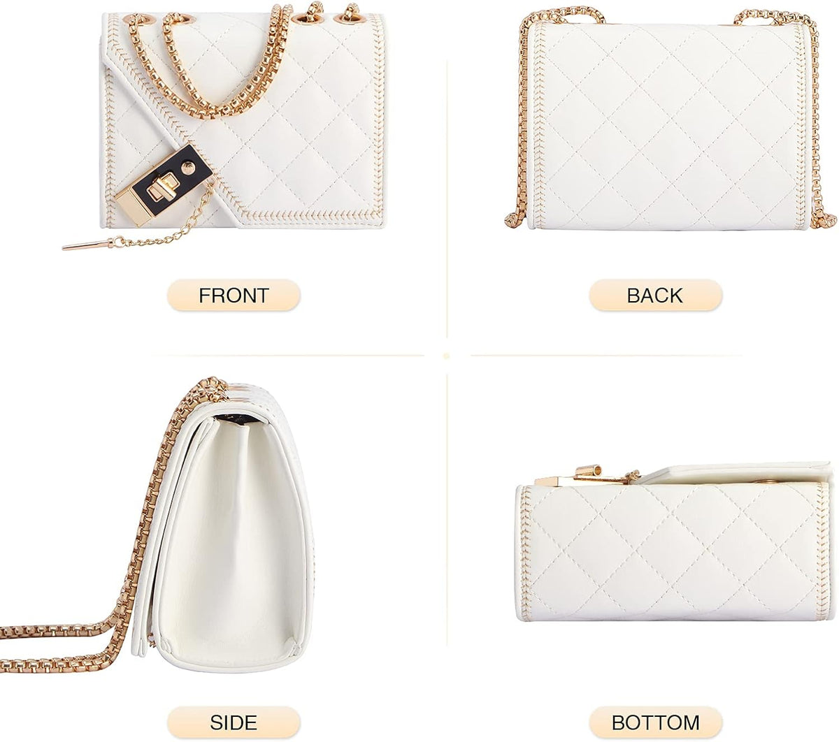 Top Tier Rhombic Quilted Crossbody Bag - Flap — Women's