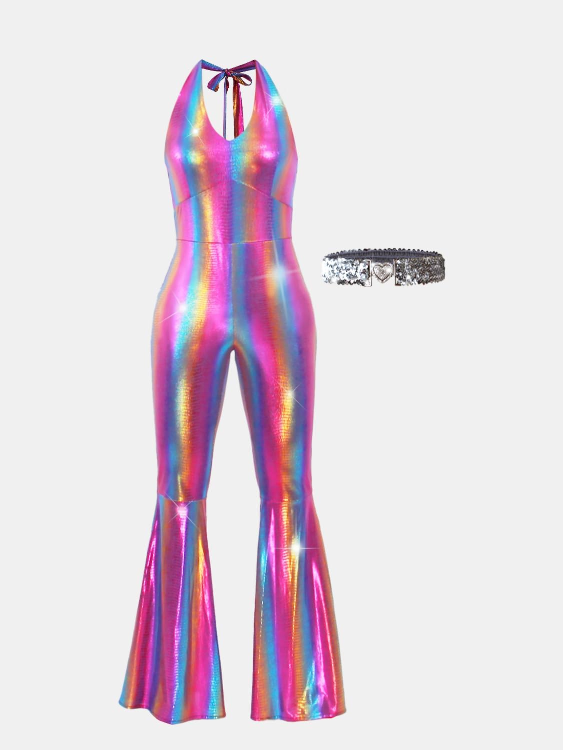 Graveyard Disco 70s 80s Prom Sparkle Flare Costume — Men's