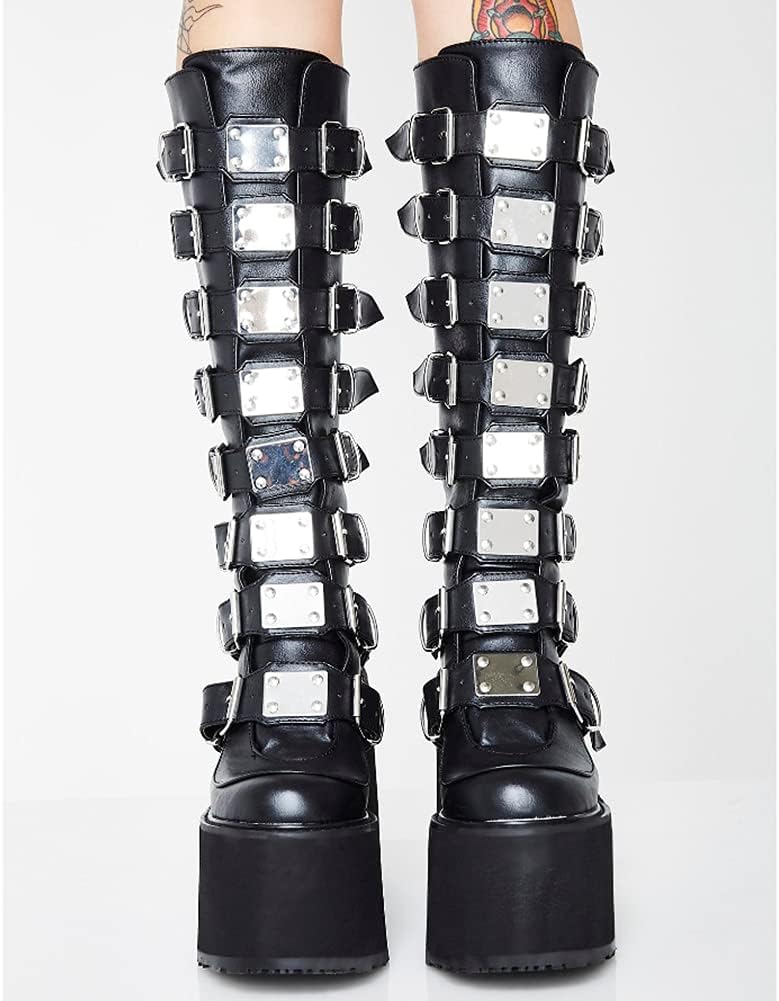 Big Starz Punk Goth Platform Combat Boots detail