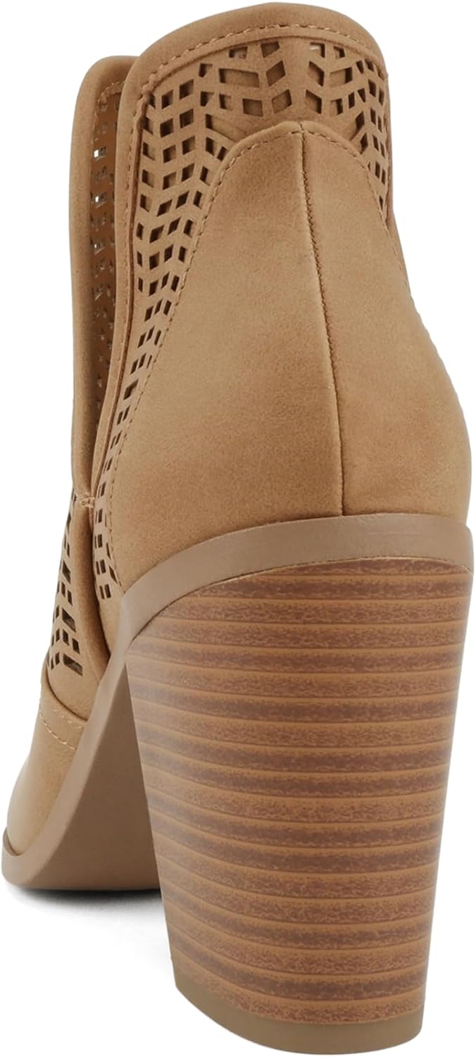 Geo Cut Heeled Booties