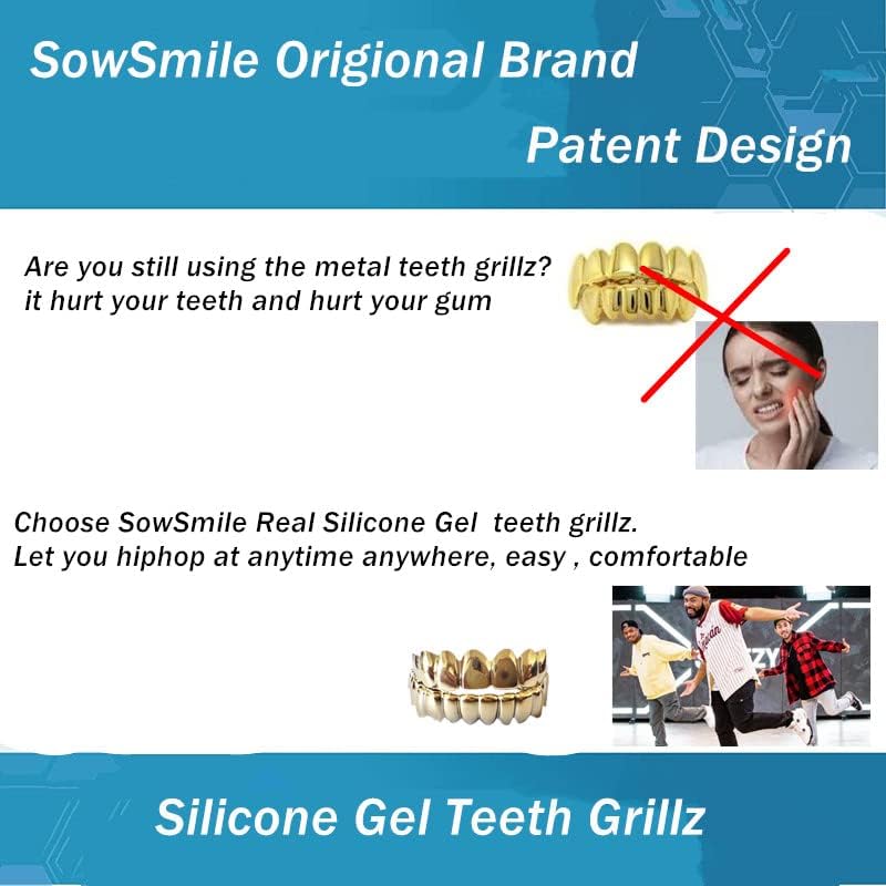 Big Starz Gold Grillz — Silicone Fit, Top & Bottom Set