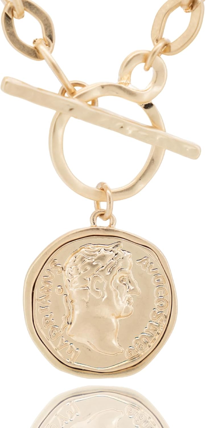 Prong 18K Gold-Plated Pendant — Chunky