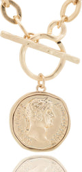 Prong 18K Gold-Plated Pendant — Chunky