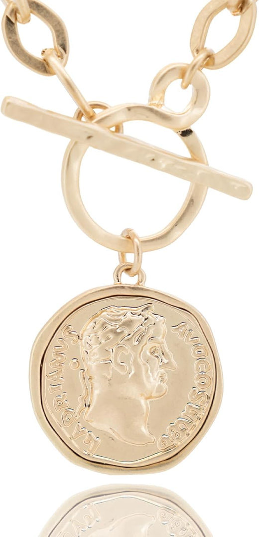 Prong 18K Gold-Plated Pendant — Chunky