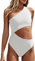 Ribbed One Shoulder Suit