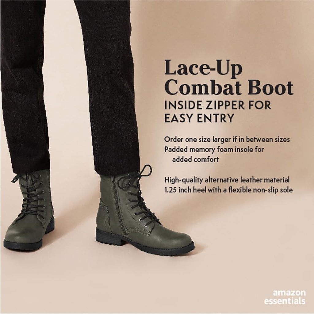 Boot Season Lace-Up Combat Boots with Lug Sole — Women's