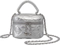 Day Bag Mini Box Crossbody Bag Silver Quilted — Women's