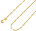 Big Starz Box Chain Necklace — 14K Gold, Thin