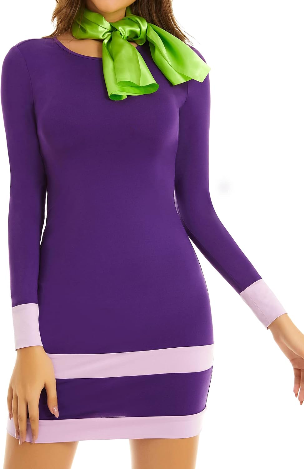 Wicked Purple Mini Dress Classic With Scarf Costume — Women's