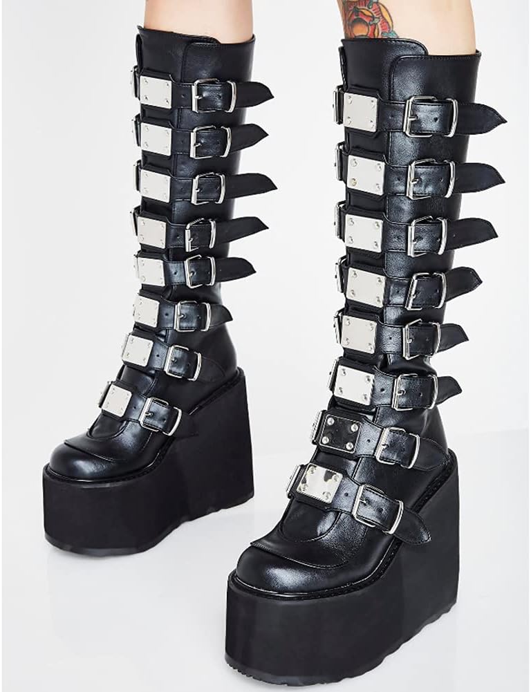 Big Starz Punk Goth Platform Combat Boots alternate view