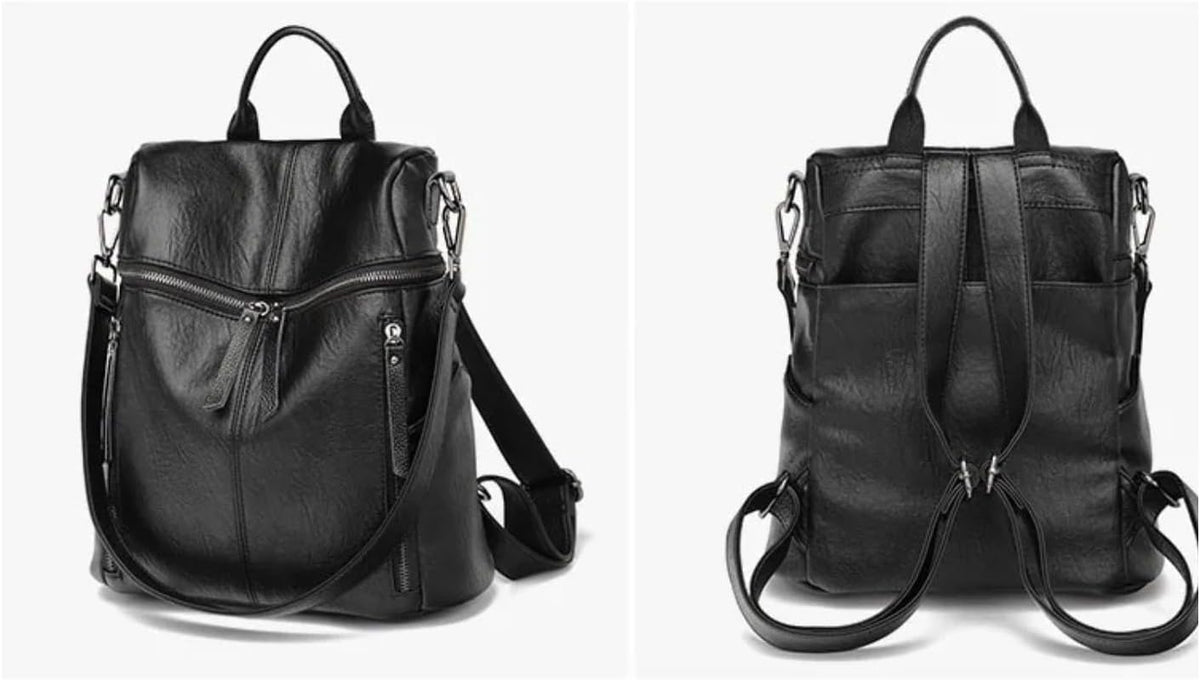 Arm Candy Genuine Cow Leather Backpack Shoulder Handbag — Women's