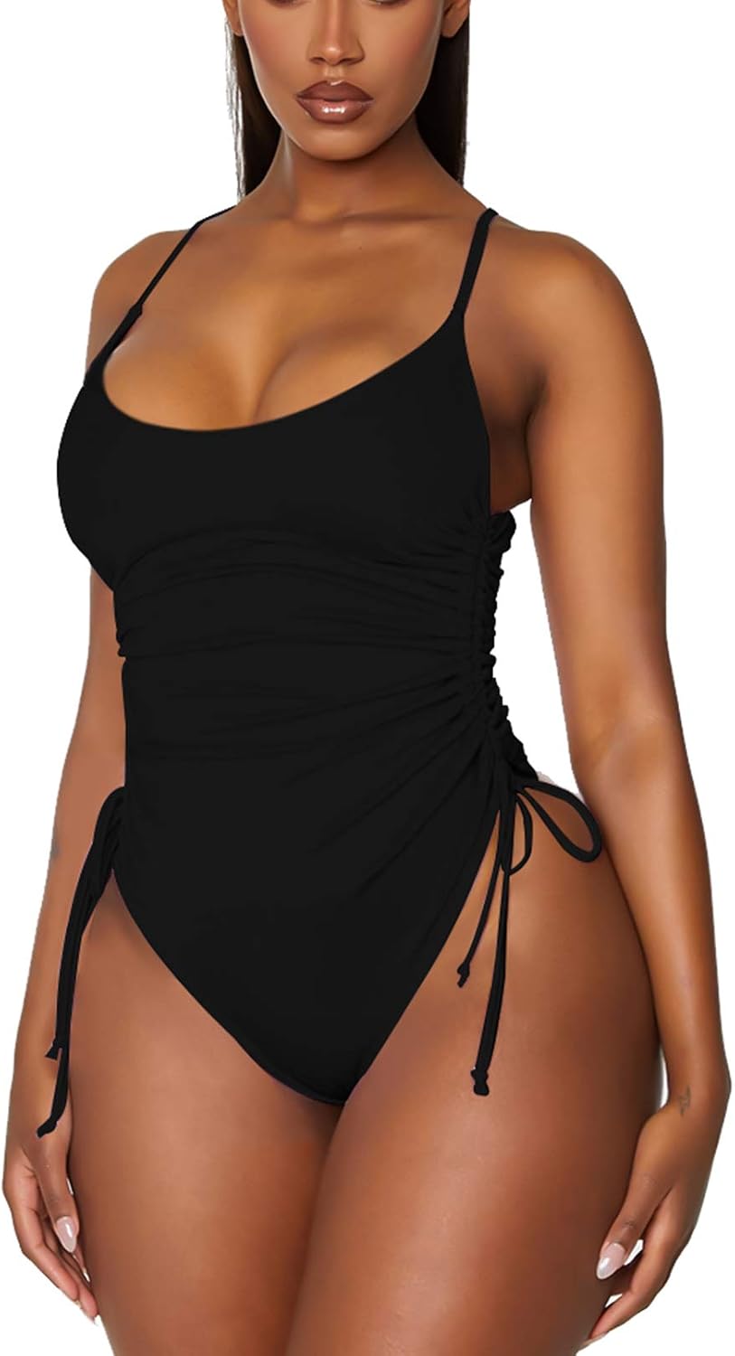 Ruched High-Cut Monokini