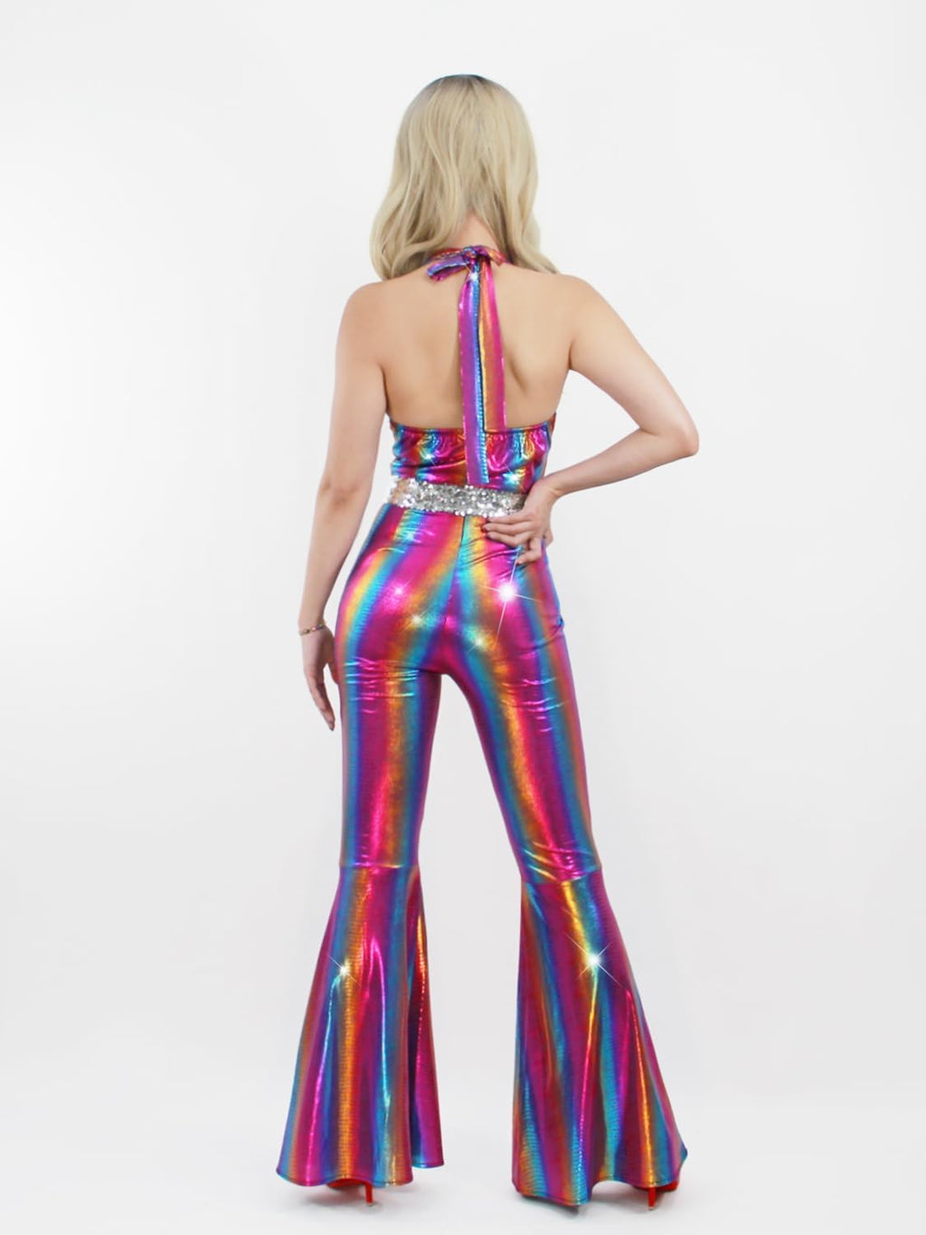 Graveyard Disco 70s 80s Prom Sparkle Flare Costume — Men's