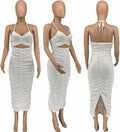 Ruched Bodycon Skirt Set — Two Piece