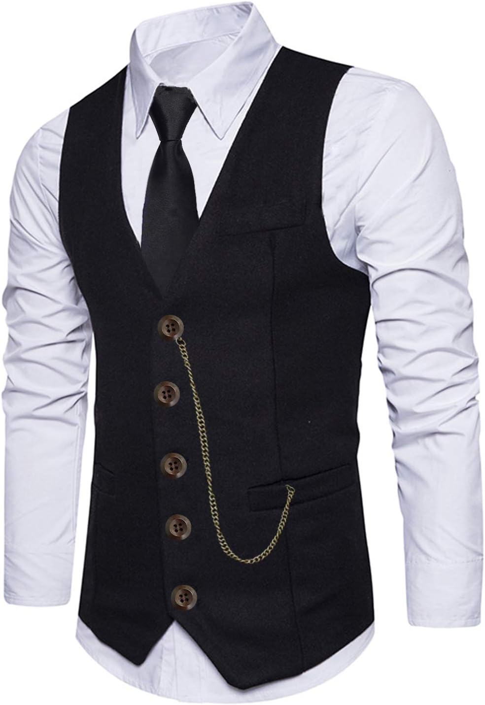 Fright Night 1920s Costume Gatsby Gangster Vest Vintage — Men's