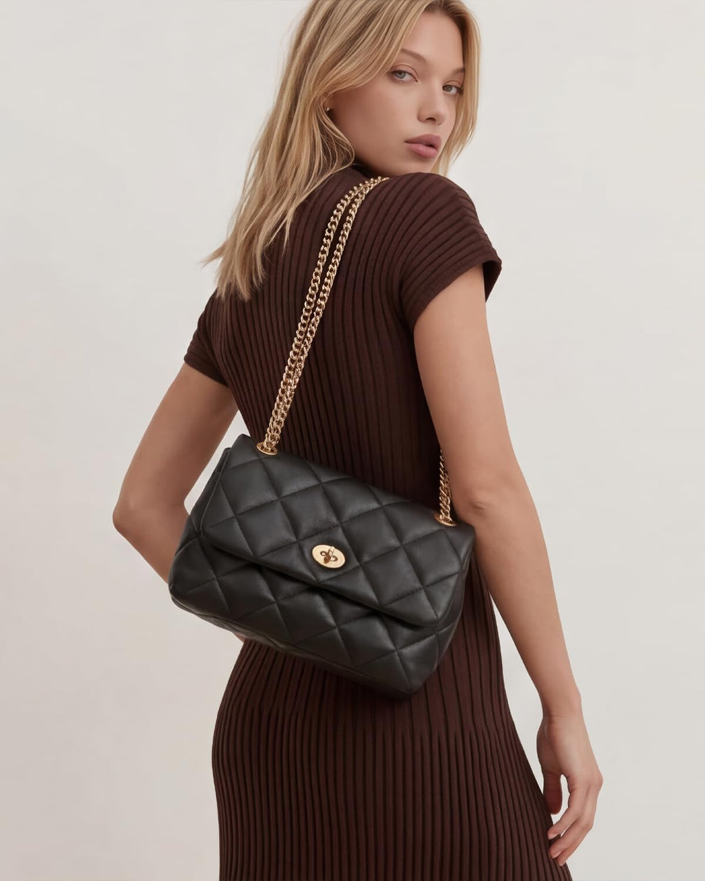 Penthouse Quilted Vegan Leather Crossbody