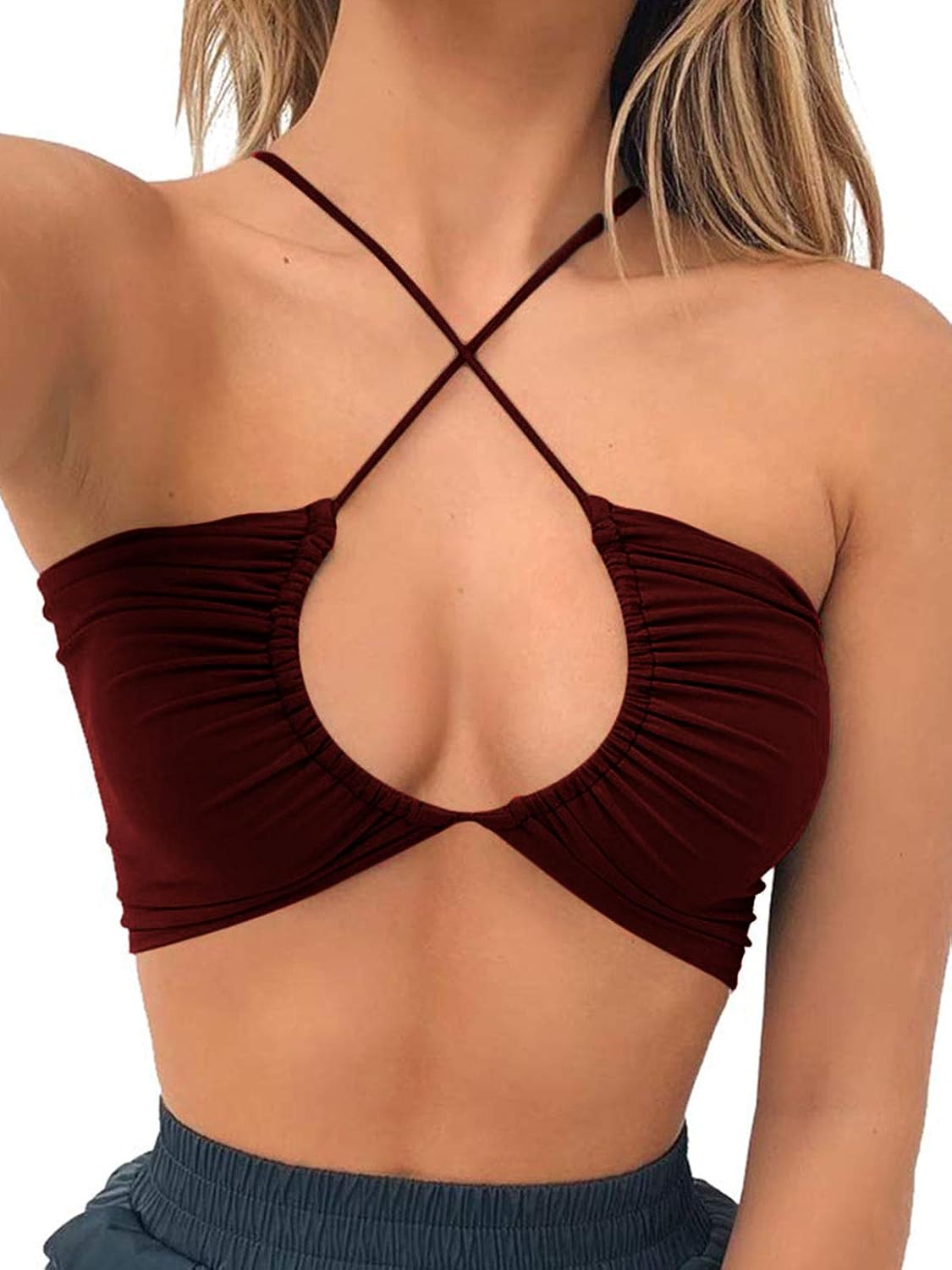 After Hours Y2k Corset Cropped Tank Top Criss — Women's