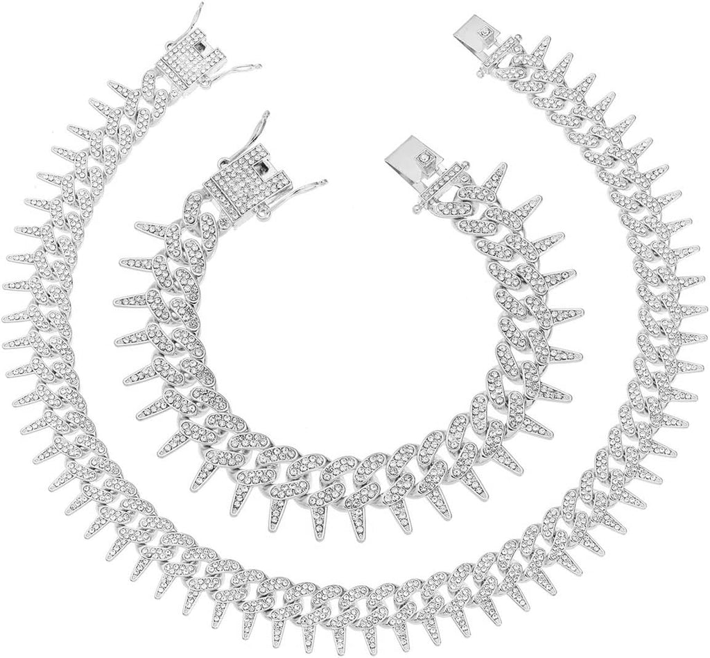 Big Starz Spike Cuban Chain & Bracelet Set
