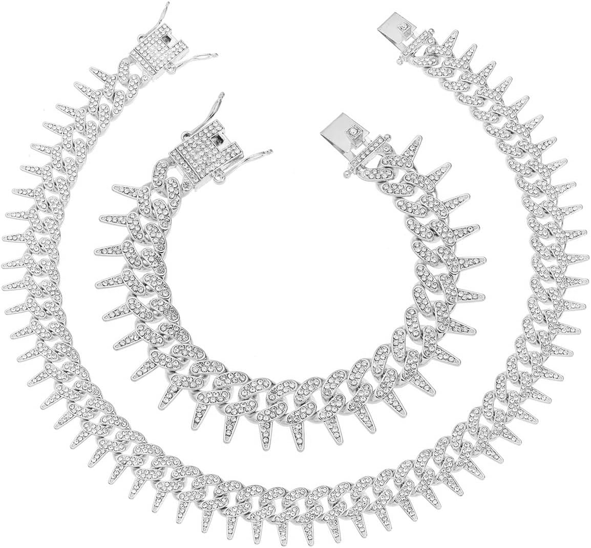 Big Starz Spike Cuban Chain & Bracelet Set
