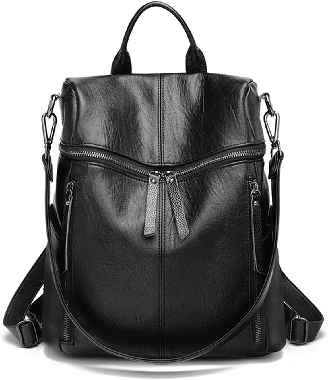 Arm Candy Genuine Cow Leather Backpack Shoulder Handbag — Women's