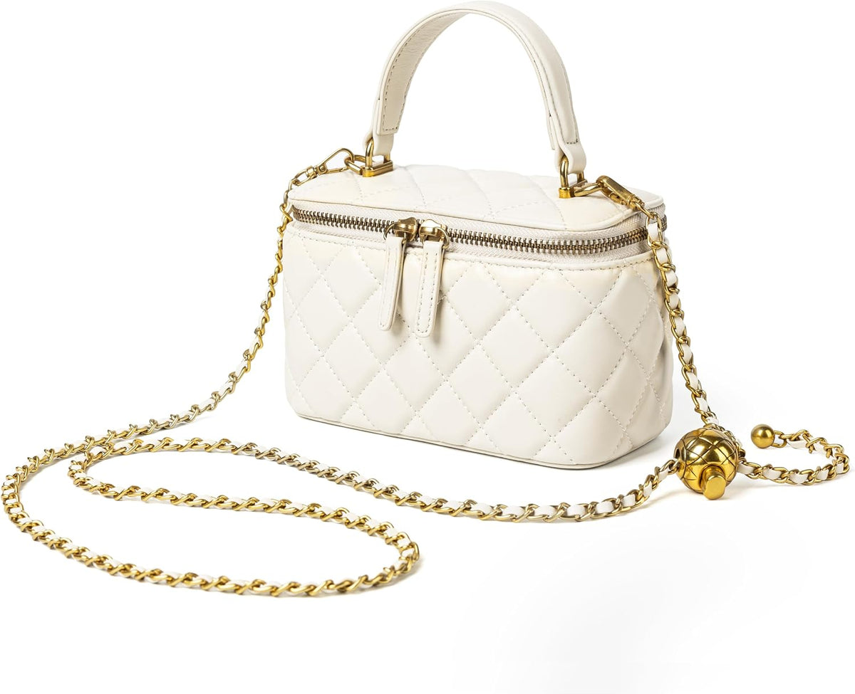 Boss Move Small Quilted Box Crossbody Purse Lambskin — Women's