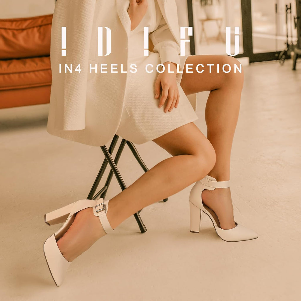 Step Out High Block Heels Pumps Pointed Closed — Women's