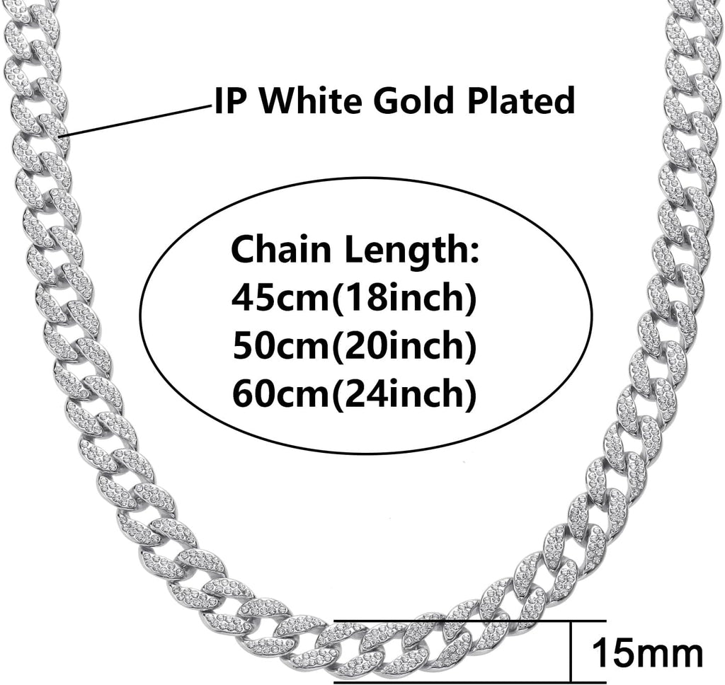 Big Starz Miami Cuban Chain & Bracelet Set — Iced