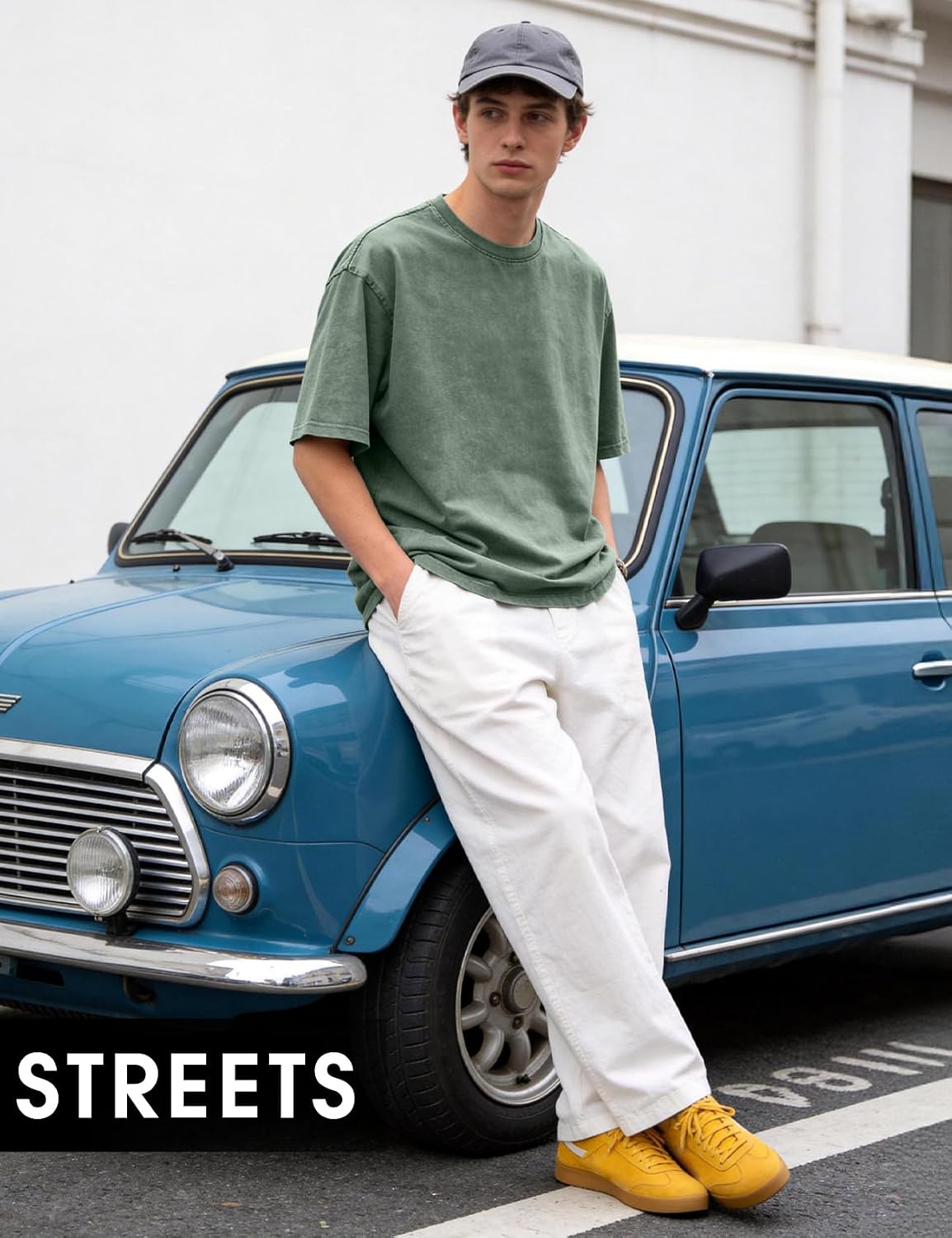 Rotation Oversized T-Shirts Heavyweight Vintage Cotton Baggy — Men's