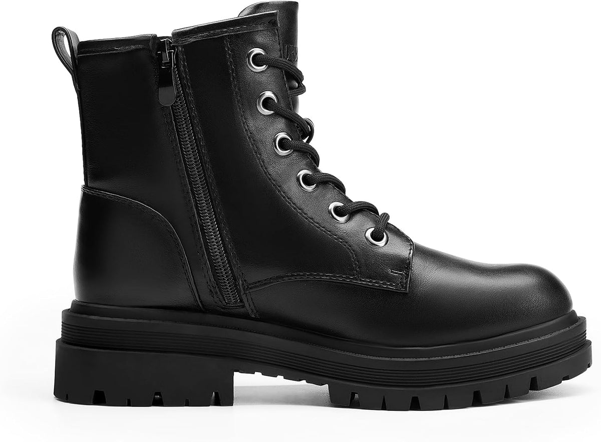 Boot Season Combat Boots Ankle Booties Lace-up Platform — Women's